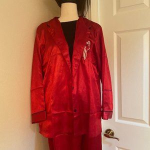 satin two piece pijamas